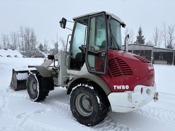 Loader sur roue Takeuchi TW80 avec bucket fourche et panier à neige-Année:2012-4750heures-Stock#E1165H/9124