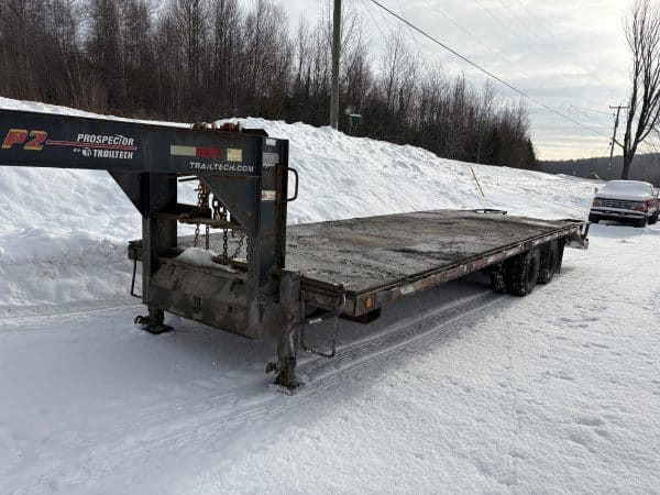 Remorque plateforme gooseneck Trailtech 2 essieux 10.000lbs 24+5+5-Année:2011-Stock#E1310A/10392