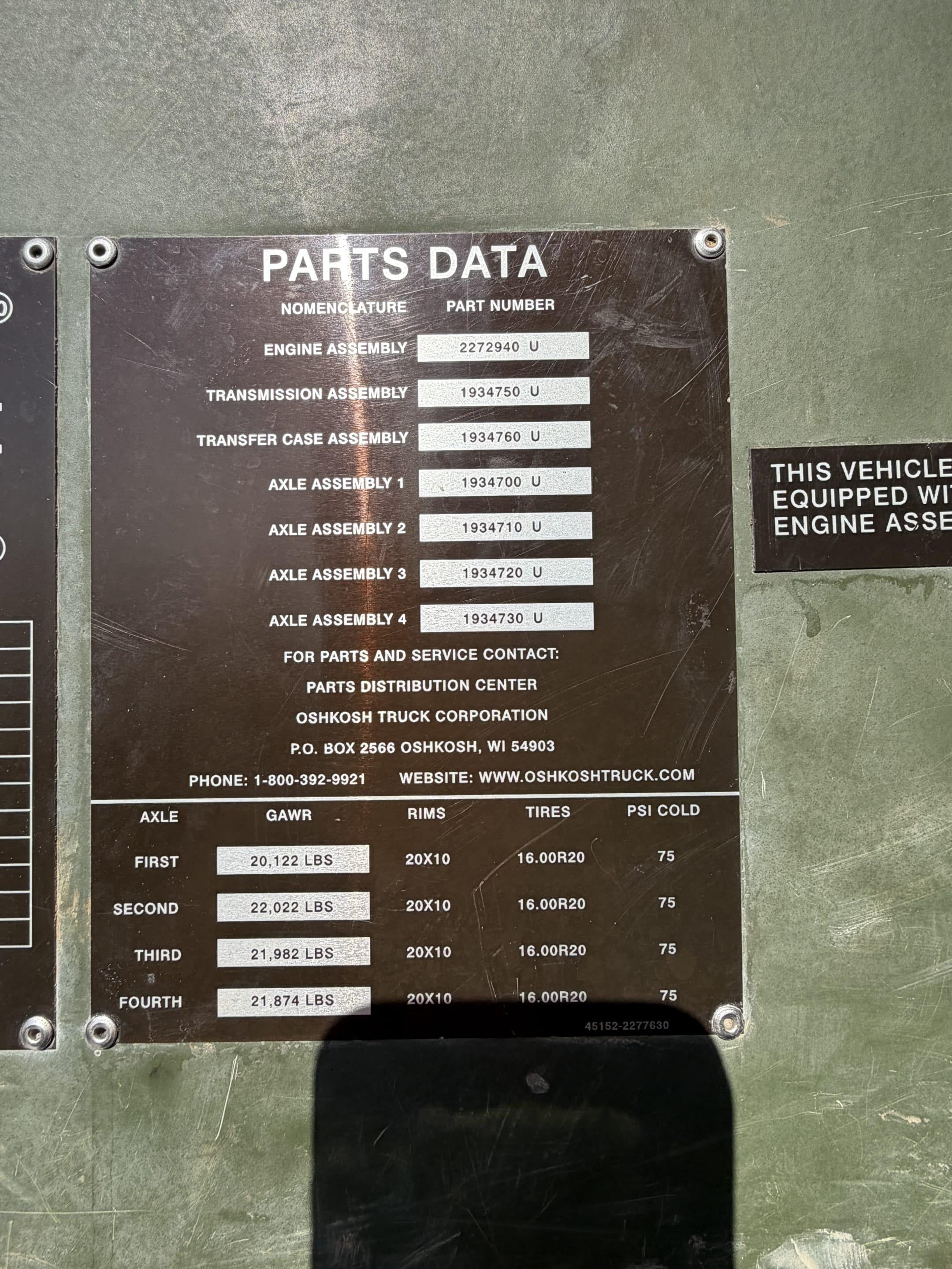 Camion 8X8 Armée chargeur a bois Oshko Année:1991 -7447 miles Stock#P1494/10777i - Image 11